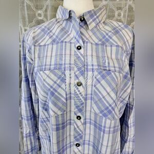 Under Armour Women's Lavender Plaid Shirt - Size XL